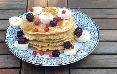 Pancakes sans oeufs au tofu soyeux